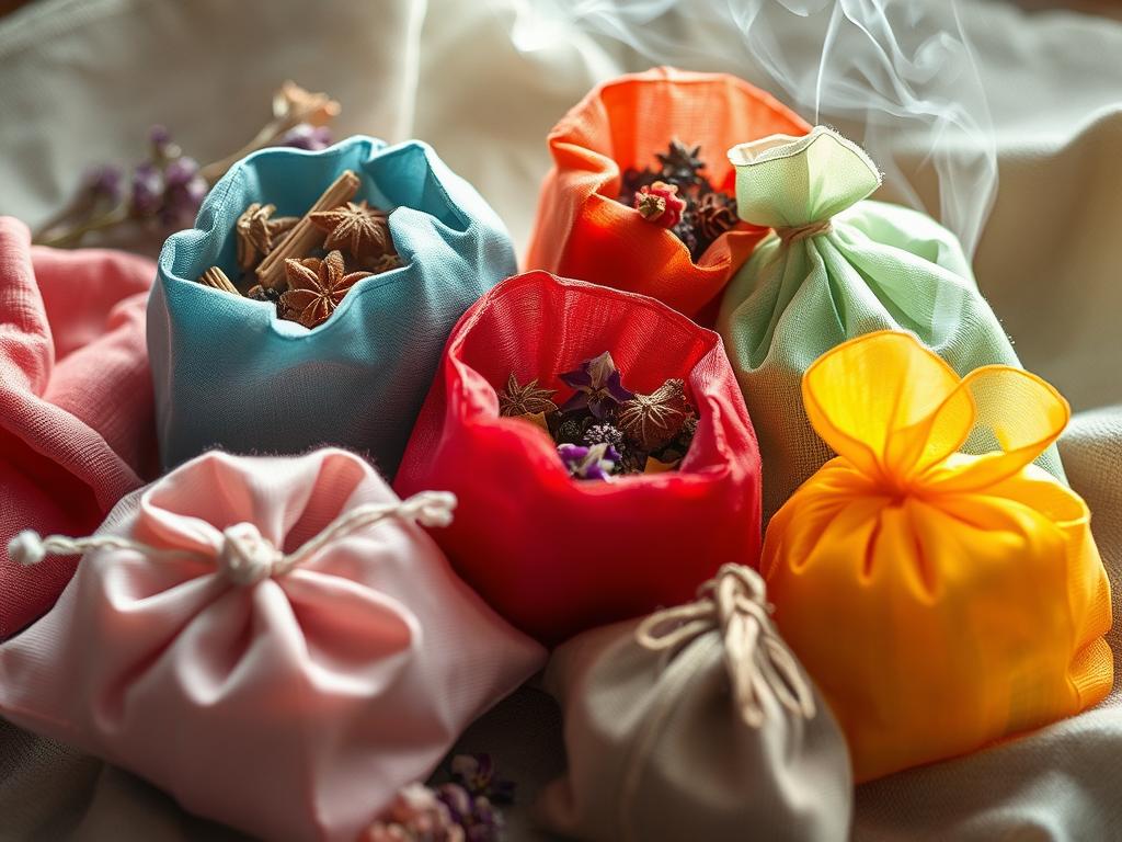 sachês perfumados